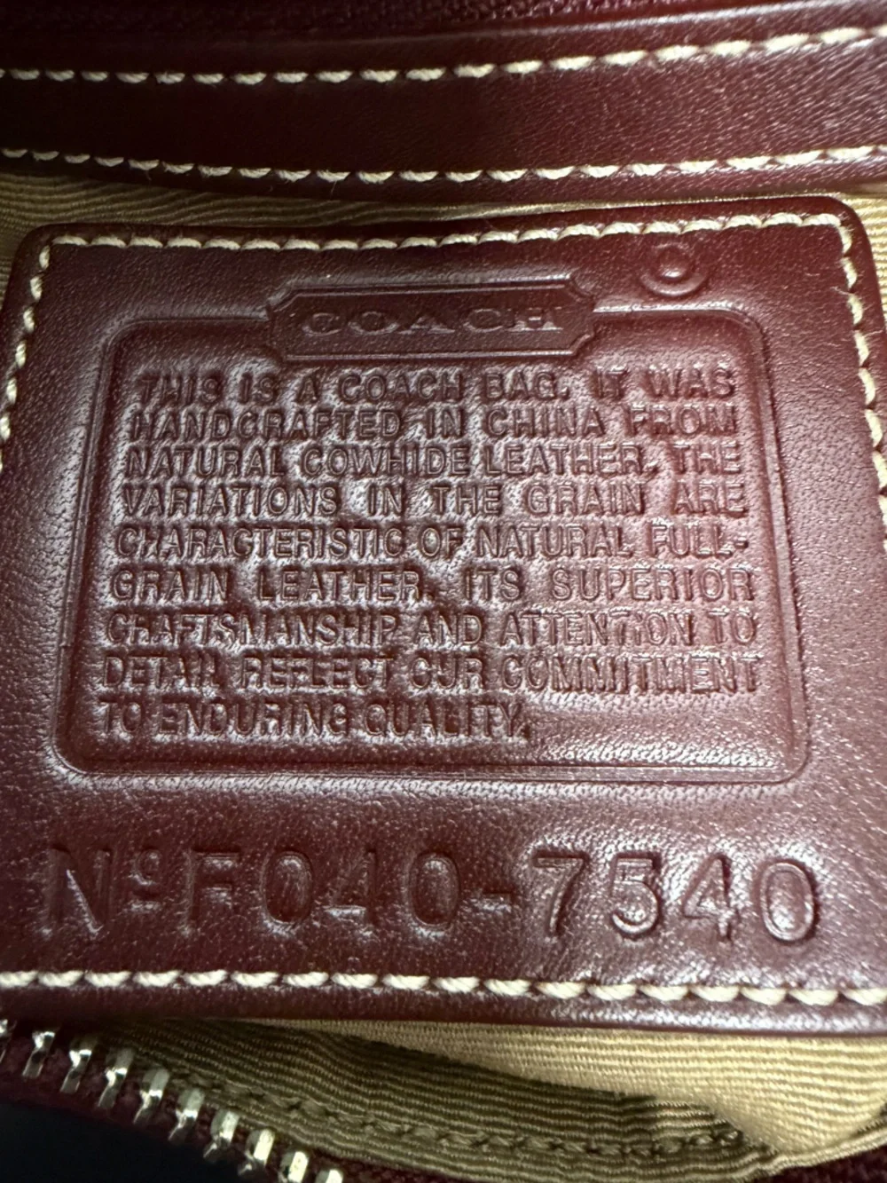 Coach Soho Buckle Shoulder Bag Red Brown Leather Y2K F1048-7540 - Picture 13 of 13